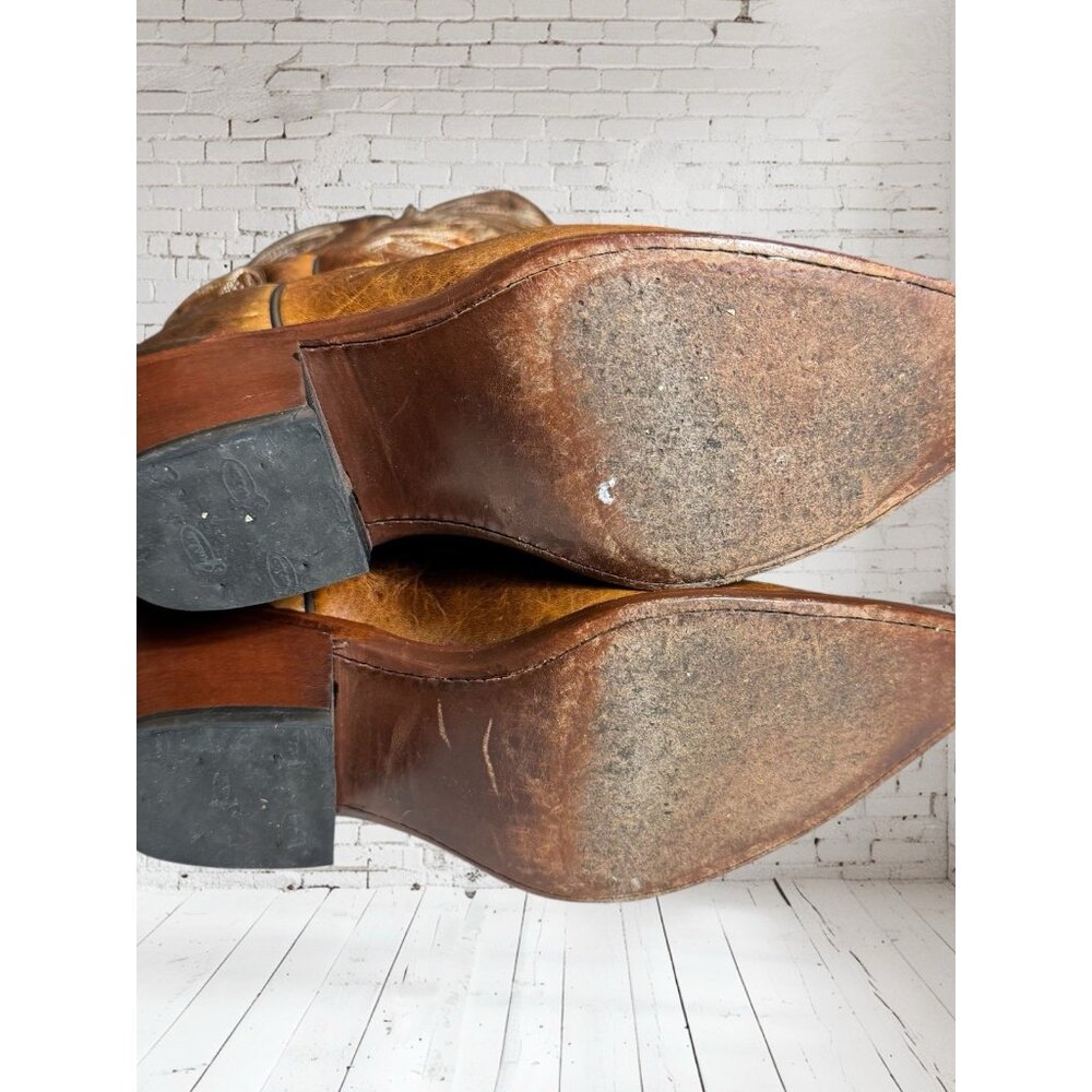 Justin L4332 Women's size 7 B Western Cowgirl Damiana Leather Snipped Toe Boots - Picture 7 of 16